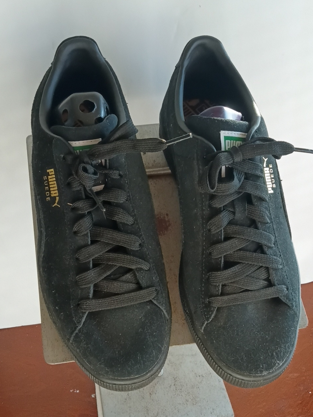 Puma Men's Black Suede Sneakers 9 1/2
